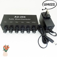 UMISTYDREAM9IQ0 Headphone Amplifier Mixer, 3.5mm Interface DC 5-15V Stereo Sound Signal Mixer, Conve