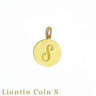 Liontin Huruf Coin S Mata Kalung Pendant Bandul Kadar 700 Jewelry Perhiasan Kado spesial Wanita Remaja Gadis Liontin Emas 16 Karat