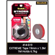 Scotch Double Side-Mounting3m EXTREME Tape 19mm x 1.5m 414-S19