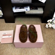 全新Authentic帶盒hkluxehk 🎁 miumiu loafer 樂福 博肯半拖 拖鞋