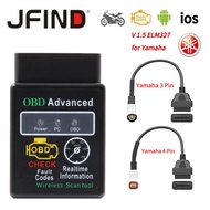 ELM327 OBD2 Scanner V1.5 Car Motorcycle DTC Clear Fault Codes for Yamaha 3 Pin 4 Pin to 16 Pin Motor