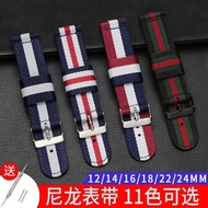 2024 High quality▽ 蔡-电子1 Substitute dw Seiko watch strap for women 12 14 black color 161820224MM nylon canvas strap for men