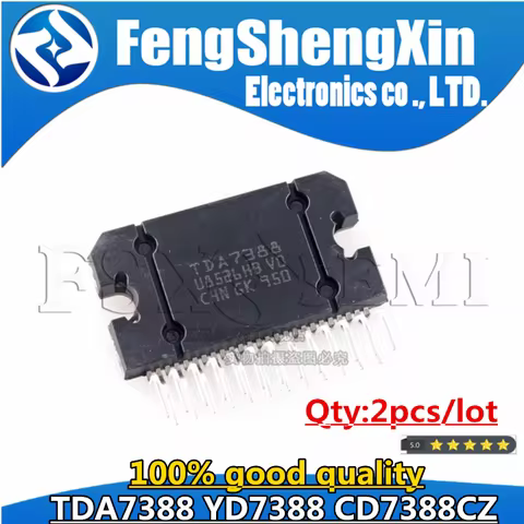 2pcs/lot New TDA7388 YD7388 CD7388CZ ZIP25 TDA7388A ZIP 7388A ZIP-25 42W quad bridge car radio ampli