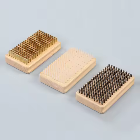 1 Pc Snowboard Wax Brush Nylon / Horsehair / Brass Snowboard Wax Brush Tool Winter Snowboard Accesso