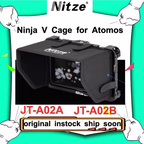 Nitze Ninja V Cage for Atomos Ninja V / Ninja V+ / Shinobi 5" with HDMI Cable Clamp - JT-A02A JT-A02