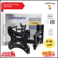 VESA Telescopic TV Bracket 200 x 200 for 17-42 Inch TV - X-200 Taffware