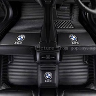 Ready Stock For BMW M1 M3 M4 M6 Car Floor Striped design Mats Car Carpet custom fit car mat karpet Waterproof Leather