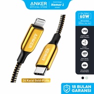 Kabel Charger Anker Powerline+ III USB-C to Lightning Golden - A8843