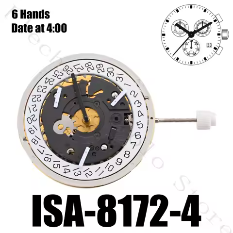 8172 8162 Movement ISA 8172 Movement 6 Hands Date At 4:00
