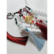 Popular Customized wooting Keyboard Ribbon Lanyard ATK68 Decoration Antique Retro Keyboard with Keyb