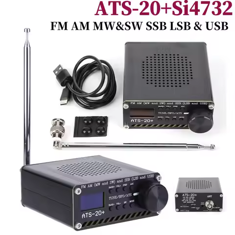 ATS-20+Si4732 All Band Radio Receiver Built-in Battery Full Band Receiver Scanner FM AM MW&SW SSB LS