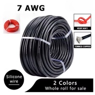 MERAH Silicone cable 7AWG heat resistant 200 degrees for RC electronics Jet Black Red 50cm Energykab