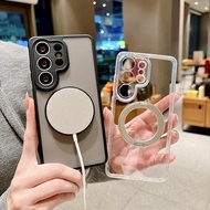 360° Rotating Stand Clear Silicone Phone Case For Samsung S26 Ultra S25 S24 Ultra S23 S22 Ultra S25F