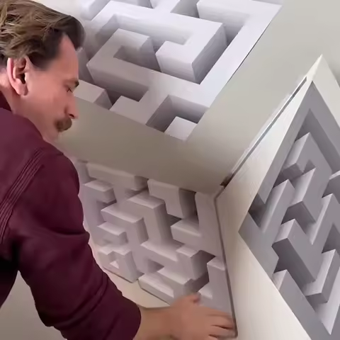Impossible Corner Wall Art That Reshapes Reality Illusionary Creative 3D Wall Art Sticker DIY Optica