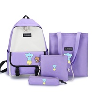 BT-SS Ba Lô Bé Gái Cặp Học Sinh In Hình Hoạt Hình Túi Đi Học Màu Kẹo Túi Đeo Chéo Và Hộp Bút Chì Dun