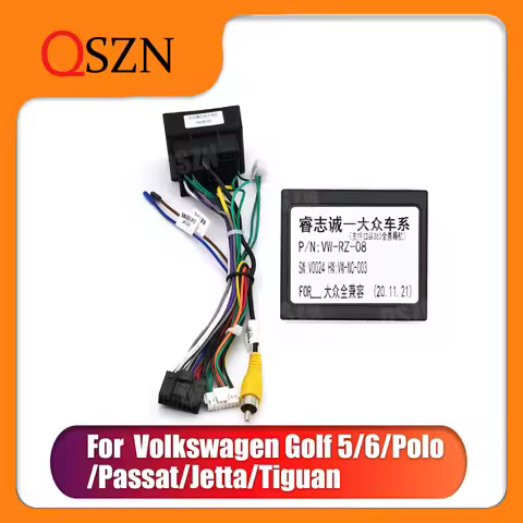 Canbus Box VW-RZ-08 For Volkswagen Golf 5/6/Polo/Passat/Jetta/Tigua 16 PIN Harness Power Cable Andro