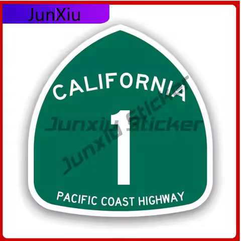 Trendy Anime Pacific Coast Highway Sign Sticker Decal American Made Uv Protected Pch Ca Cali Califor