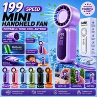 【FREE SHIPPING】X688 Portable Handheld Fan USB Rechargeable 3000mAH Mini Cooling Fan Adjustable Pocke