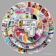 607Cartoon Graffiti Stickers Trendy Cool Play Fresh Waterproof Decorative Phone Case Tablet Thermos 