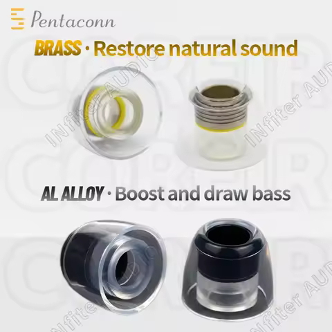 Pentaconn Coreir Brass Eartips Alloy Pentaconn Coreir Al Alloy Coreir Aluminium In-Ear Eartips Silic