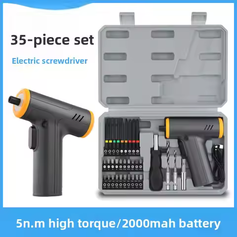 3.6V Hand Drill Electric Screwdriver 35 Piece Set Toolbox Small Electric Drill Cross shaped Charging