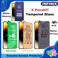 (X PECAH) INFINIX Zero X Neo,Smart 6,Hot 10,10Play,30,30i, Note 8,10,12,30,30Pro CERAMIC SCREEN PROTECTOR TEMPERED GLASS