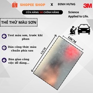 Set of 8 Color Test Cards 15x10cm - DH 3M AUTOCARE.