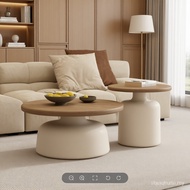 Cream Style Apartment Coffee Table Living Room Household Small Apartment Side Table Simple Influence
