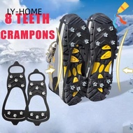 LIAOYING 1 Pair Ice Gripper Spike, Spike Anti-Slip Shoes Crampons,  Universal 5/8 Teeth Shoe Covers 