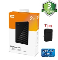 Ổ cứng di động WD My Passport 2TB (+Bao da) - Hàng nhập khẩu