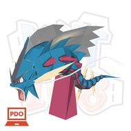 Paper Model Anime Game Pokemon Mega Gyarados