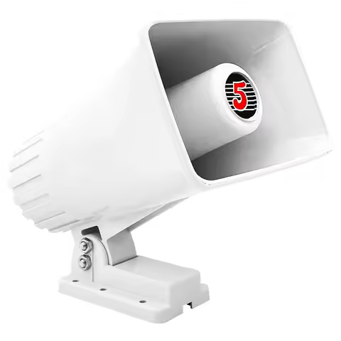 5 Core PA Speaker 6 x 4" 50W Bull Horn Loud Audio Outdoor Speakers System 8Ohm Reflex Megaphone - HW