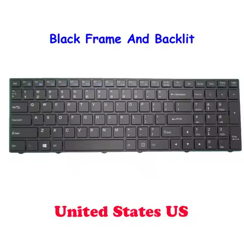 US Keyboard 6-80-N7500-011-1 CVM15F23USJ4308 6-80-N7500-012-1 CVM15F23USJ430 6-80-N2500-011-1 CVM15F