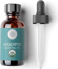 Organic Eucalyptus Essential Oil, 1 fl oz - Pure and Undiluted Therapeutic Grade for Aromatherapy Diffuser, Skin, Hair - by Pure Body Naturals