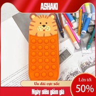 Hộp bút POP IT Đồ chơi POP IT bấm nút chất liệu silicon giúp giải trí giảm stress cho bé - ASHAKI