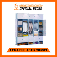 FREE ONGKIR JKT Lemari Plastik Portable 25 Pintu 5 Rak Sepatu 3 Gantungan - Lemari Plastik Susun