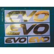 Evo chrome gold sticker for helmets