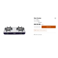 KHIND GAS COOKER GC-8008 Stainless Steel 4.6kW Power Consumption