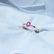 天然碧璽 玫瑰金 戒指