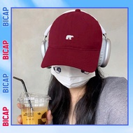 Men's and women's baseball caps embroidered with polar bear letters in soft form, fashionable baseba