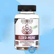 Zhou Nutrition Max Strength Elder-Mune Sambucus Elderberry 60 Vegan Gummies