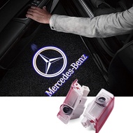 2pcs led welcome light For Mercedes Benz W205 W176 W246 W242 W212 GLA E A B C M Class Car Door logo laser projector lamp