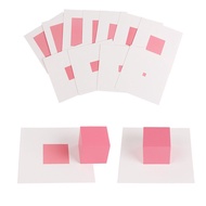 Set of 10 Pink Tower Cards Large Size 10cm, Small Size 7cm