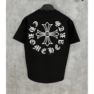 Chrome Heart C04 Unisex T-Shirt Made of High Quality Cotton, Round Neck, Short Sleeves, Loose Form P