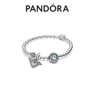 สินค้าใหม่แท้ จัดส่งรวดเร็ว pandora กำไล Ice-blue wings ZT2352 Sterling silver 925 Bracelet