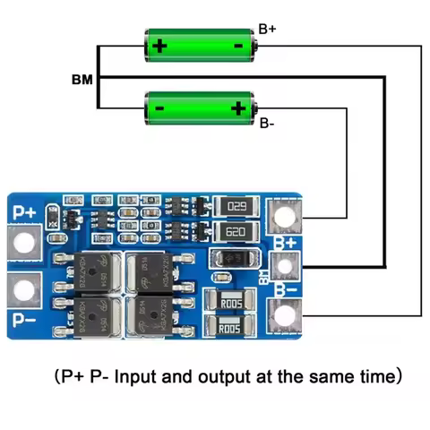 HX-2S-JH20 BMS 2S 10A 7.4V 18650 lithium battery protection board 8.4V balanced function overcharged