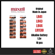 MAXELL LR41 LR43 LR44 LR1130 Alkaline Battery for Calculator Battery for Toys