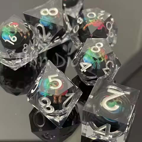 Resin dice kit dnd dice for dnd games Polyhedral Sharp Edge Dice Set Role Playing Dice DND Gift RPG 