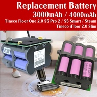 3000/4000mAh Replacement Battery  For Tineco FLOOR ONE 2.0 S5 PRO 2 S5 Smart S5 Steam Floor Scrubber