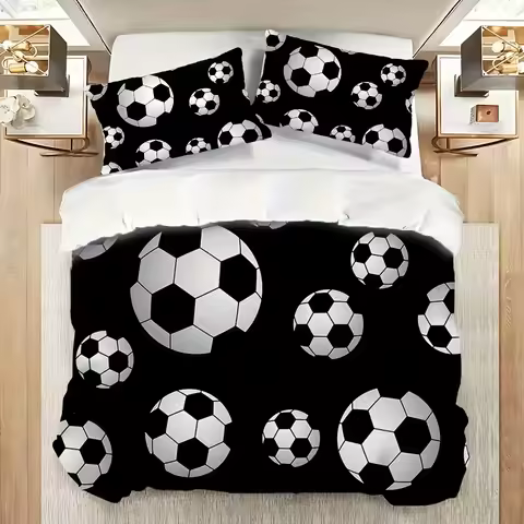 Football Duvet Cover Set Comforter Bedding 3d Children'S Bedding Set 3-Piece 1 Quilt Cover King Size